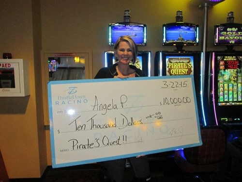 Angela won $10,000 on #PiratesQuest at ThistleDown, Ohio ... Post Image